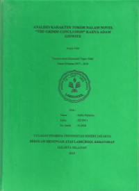 Analisis Karakter Tokoh dalam Novel 