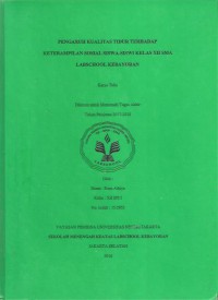 Pengaruh Kualitas Tidur Terhadap Keterampilan Sosial Siswa-siswi Kelas XII SMA Labschool Kebayoran