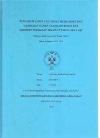 Pengaruh Sabun Cuci Muka Merk Biore dan Campuran Bahan Alami Air Beras dan Gliserin terhadap Jerawat pada Laki-laki