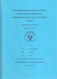 Peran Ridwan Kamil sebagai Walikota Bandung dalam Pembangunan Infrastruktur dan Tata Kota Bandung Modern