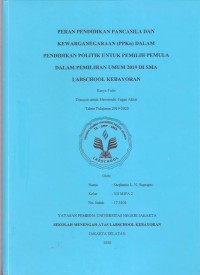 Peran Pendidikan Pancasila dan Kewarganegaraan (PPKn) dalam Pendidikan Politik untuk Pemilih Pemula dalam Pemilihan Umum 2019 di SMA Labschool Kebayoran