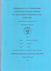 Perbandingan Alat Catok Keramik, Titanium, dan Tourmalin terhadap Ketahanan dan Kesehatan pada Rambut Ikal