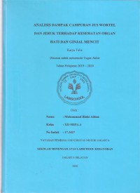 Image of Analisis Dampak Campuran Jus Wortel dan Jeruk terhadap Kesehatan Organ Hati dan Ginjal Mencit