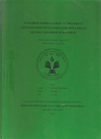 Pengaruh Pembelajaran Tutor Sebaya terhadap Efektivitas Belajar Siswa Kelas XII SMA Labschool Kebayoran