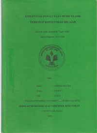 Efektivitas Penggunaan Musik Klasik terhadap Konsentrasi Belajar