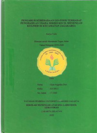 Pengaruh Keberadaan Go Food terhadap Penghasilan Usaha Mikro Kecil Menengah Kuliner di Kecamatan Jagakarsa