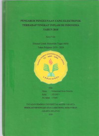 Pengaruh penggunaan Uang Elektronik terhadap Tingkat Inflasi di Indonesia Tahun 2018