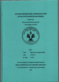 Analisis Biomekanika permainan bass Gitar untuk Mencegah Cedera