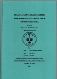 Image of Pemanfaatan Tanaman Cocor Bebek Sebagai Pengganti Antiseptik untuk Menyembuh Luka