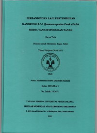 Perbandingan Laju Pertumbuhan Kangkung LP-1 (Ipomoea Aquatica Forsk) pada Media Tanam Spons dan Tanah