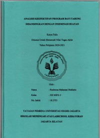 Image of Analisis Keefektifan Program Bayi Tabung Dibandingkan dengan Inseminasi Buatan