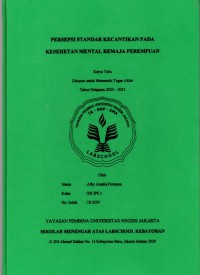 Persepsi Standar Kecantikan dan Dampaknya pada Kesehatan Mental Remaja Perempuan