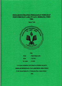 Pengaruh Strategi Pemasaran Terhadap Pertumbuhan Laba PT. Jaya Bersama Indo Tbk.