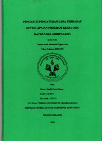 Analisis Pengaturan Dana Terhadap Ketercapaian Program Kerja OSIS Gatranaka Adhiparama