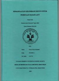 Pemanfaatn Gelombang Bunyi untuk Pemetaan Dasar Laut