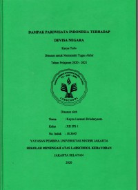 Dampak Pariwisata Lokal Terhadap Peningkatan Devisa Negara