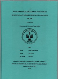 Studi Mengenai Air Zam-Zam yang Boleh Diminum Saat Berdiri Menurut Pandangan Islam