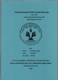 Pembuatan Kitosan dari Kitin Limbah Kulit Udang