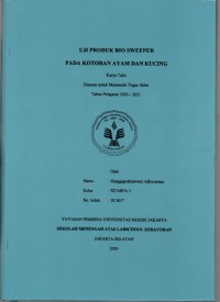 Image of Uji Produk Bio Sweeper pada Kotoran Ayam dan Kucing