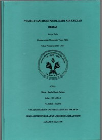 Pembuatan Bioetanol dari Air Cucian Beras