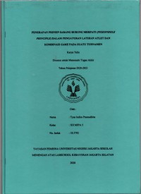 Penerapan Prinsip Sarang Burung Merpati (Pigeonhole Principle) Dalam Pengaturan Latihan Atlet dan Kombinasi Game Dalam Suatu Turnamen