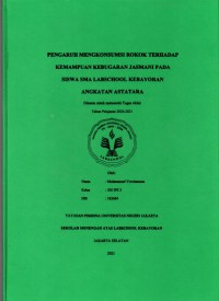 Pengaruh Mengkonsumsi Rokok Terhadap Kemampuan Kebugaran Jasmani pada Siswa SMA Labschool Kebayoran Angkatan Astatara