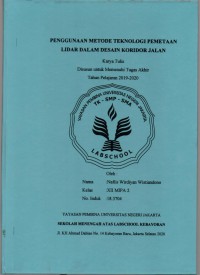 Penggunaan Metode Teknologi Pemetaan Lidar dalam Desain Koridor Jalan