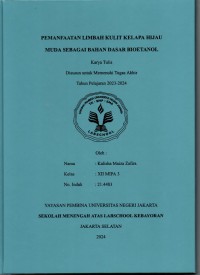 Pemanfaatan Limbah Kulit Kelapa Hijau Muda sebagai Bahan Dasar biotanol