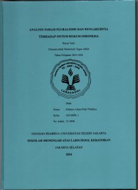 Analisis Paham Pluralisme dan Pengaruhya terhadap Sistem Hukum indonesia