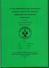 Analisis Perkembangan Hak Asasi Manusia di Amerika Serikat pada Abad Ke-19 Berdasarkan Declaration of Independence