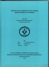 Pemanfaatan Limbah Puntung Rokok Sebagai Bahan Anti Korosi