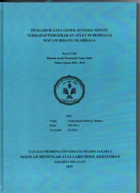 Pengaruh Gaya Gesek Outsole Sepatu Terhadap Pergerakan Atlet Di Berbagai Macam Bidang Olahraga