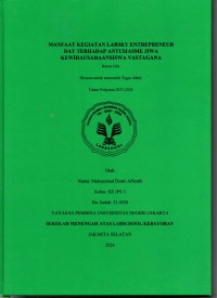 Manfaat Kegiatan Labsky Entrepreneur Day terhadap Antusiasme Jiawa Kewirausahaan Siswa Vastagana