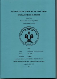 Analisis Teknik Vokal dalm Gaya Vokal Scream di Musik Hardcore