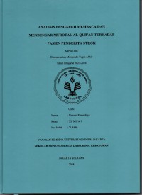 Analisis Pengaruh Membaca dan Mendengar Murotal Al-Quran terhadap Pasien Penderita Strok