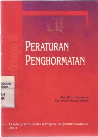 Peraturan Penghormatan