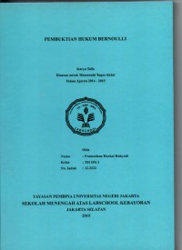 Image of Pembuktian Hukum Bernoulli