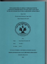 Pengaruh Perang Bubat terhadap Mitor Larangan Pernikahan Antara Suku Jawa dan Sunda di Lingkungan SMA Labschool kebayoran