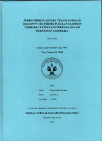 Perbandingan Antara Teknik Pukulan Dragshot Dan Teknik Pukulan Slapshot Terhadap Ketepatan Pukulan Dalam Permainan Floorball