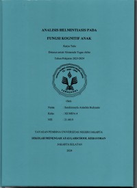 Analisis Helmintiasis pada Fungsi Kognitif Anak