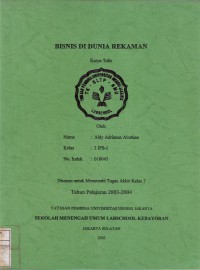 Bisnis di Dunia Rekaman