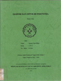 Ekspor dan Impor di Indonesia