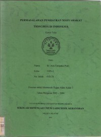 Permasalahan Pembauran Masyarakat Tionghoa di Indonesia