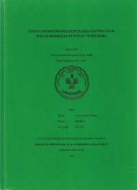 Upaya Mengurangi Kepunahan Satwa Liar Kelas Mamalia di Pulau Sumatera