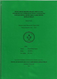 Pengaruh Memelihara Binatang Peliharaan Terhadap Rasa Tanggung Jawab Siswa-Siswi SMA Labschool Kebayoran