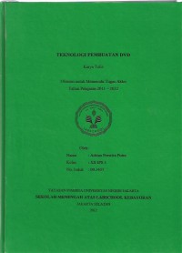 Teknologi Pembuatan DVD