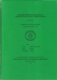 Analisis Unsur Intrinsik Novel Abadilah Cinta Karya Andrei Aksana