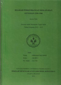 Image of Sejarah Perkembangan Kekaisaran Ottoman 1299-1566