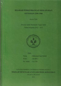 Sejarah Perkembangan Kekaisaran Ottoman 1299-1566