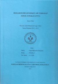 Pengaruh Desain Roket Air Terhadap Jarak Jangkauannya